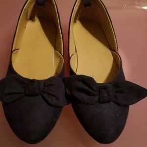 Girls Crazy 8 blue velvet flats